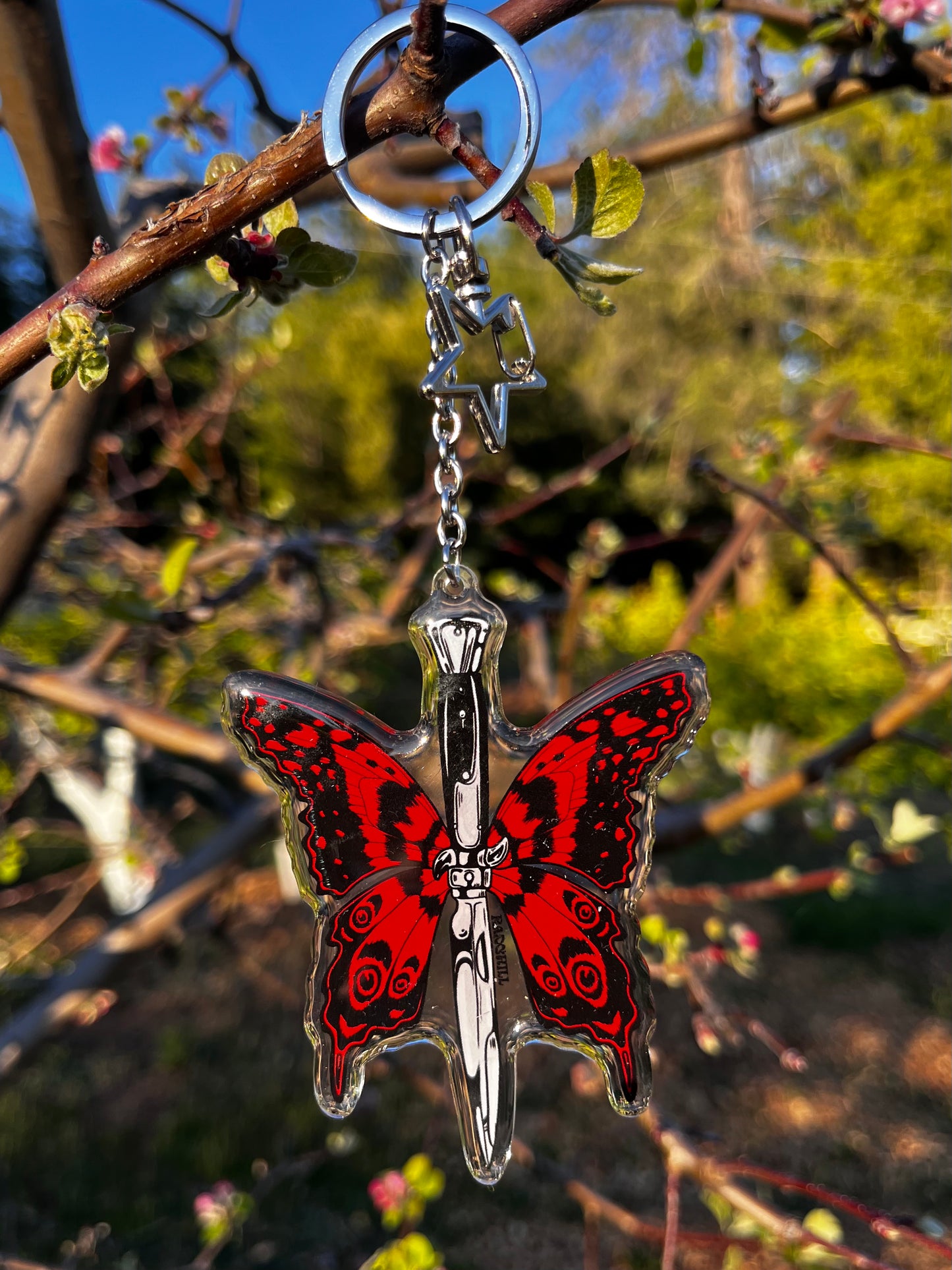 Switchblade Butterfly Keychain