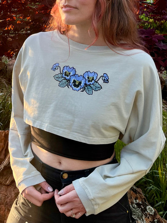 Pansy Crop Long Sleeve