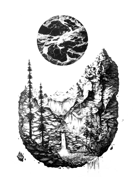 Mountain & Moon
